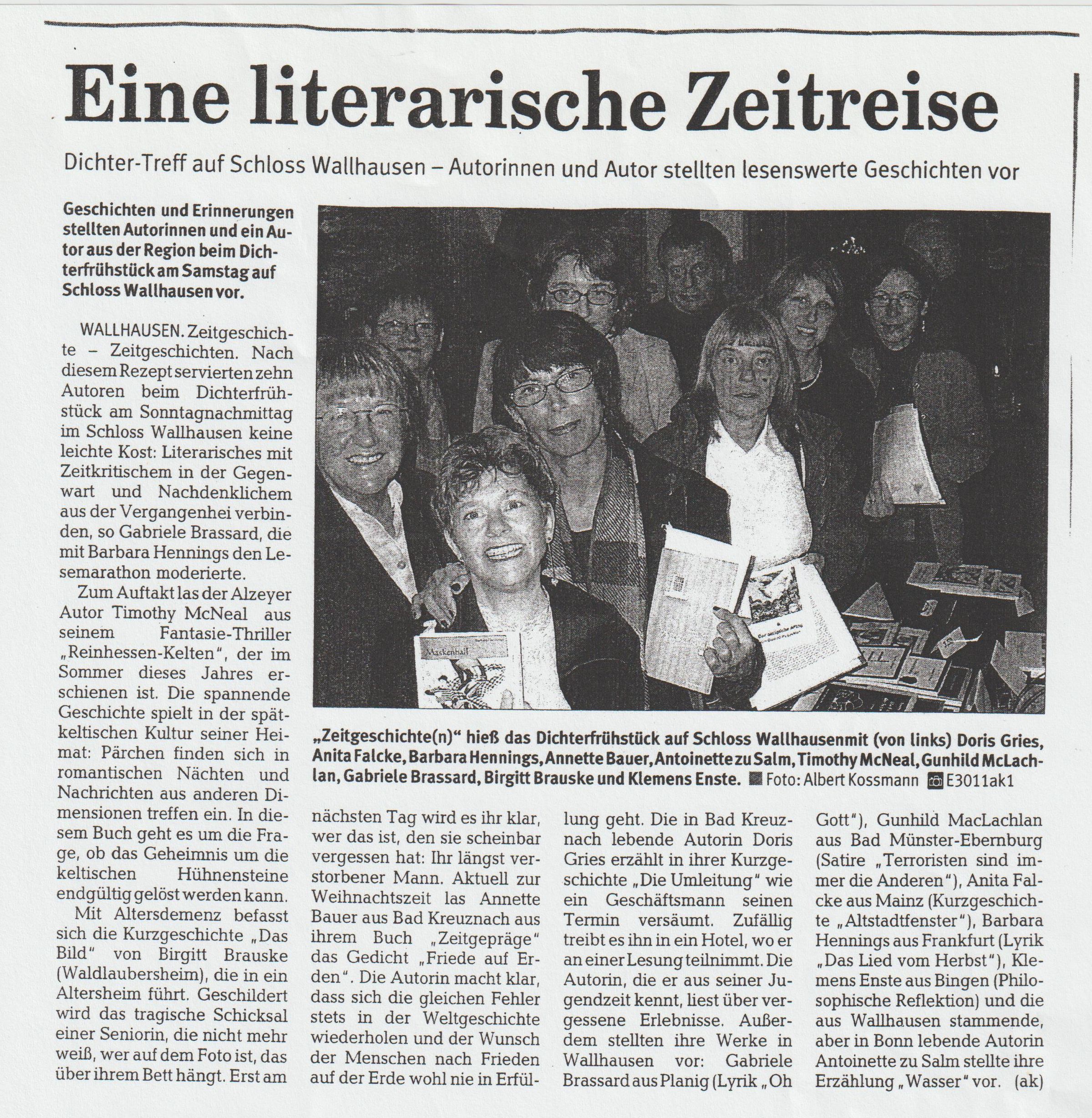 Zeitungsartikel Zeitreise